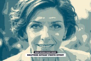 Halftone Bitmap Photo Effect