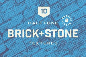 Halftone Brick & Stone Wall Textures