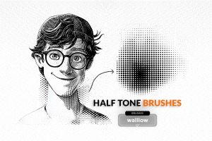 Halftone brushes for photoshop, Halftone patterns
