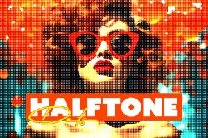 Halftone Dots Photo Effect