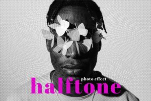 Halftone Duotone Photo Effect Template