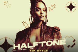 Halftone Duotone Photoshop Action – Y2K