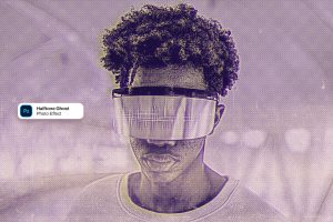 Halftone Ghost photo effect