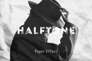 Halftone Paper Photo Effect