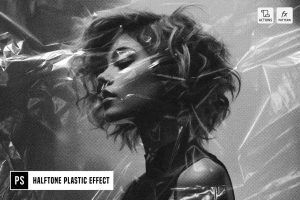 Halftone Plastic Effect
