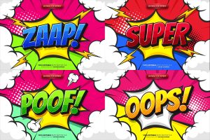 Halftone Pop Art Comic  Cartoon Text Effect