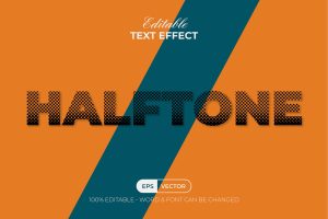 Halftone Text Effect Style