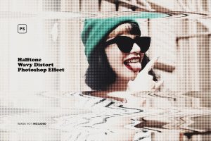 Halftone Wavy Photo Effect