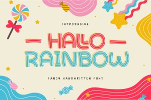 Hallo Rainbow | Fancy Handwritten Font