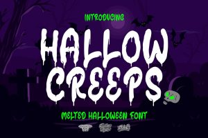 Hallow Creeps – Melted Halloween Font