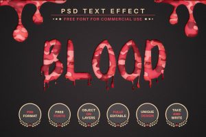 Halloween Blood – PSD Editable Text Effect