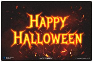 Halloween Burning Text Effect