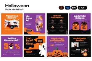 Halloween Feed Social Media Template