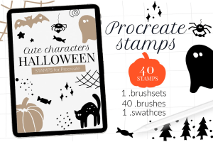 Halloween Procreate stamps