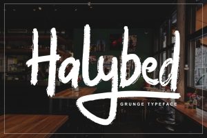 Halybed | Grunge Typeface Font