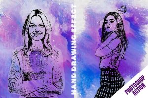 Hand Drawing Photoshop Action