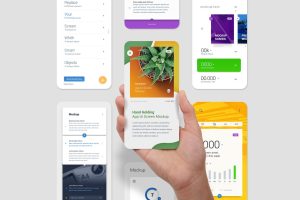 Hand Holding App Ui Screen Presentation Mockup