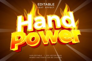 Hand Power Editable Text Effect