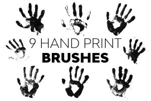 Hand Print Brushes