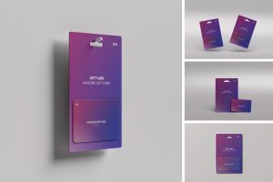 Hanging Gift Card Mockup
