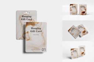 Hanging Gift Card Mockup