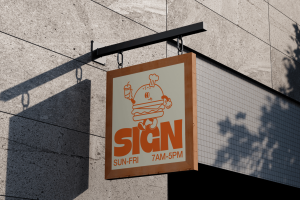 Hanging Sign Mockup