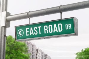 Hanging Street Sign Mockup