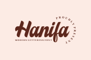 Hanifa Modern Lettering Font