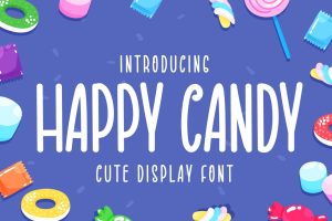 Happy Candy – Cute Display Font