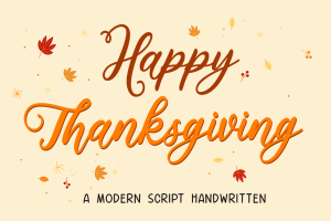 Happy Thanksgiving Font