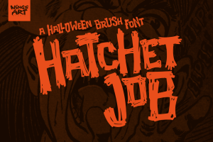 Hatchet Job – A Halloween Brush Font