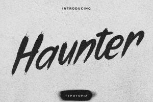 Haunter Display Font with Brush Style