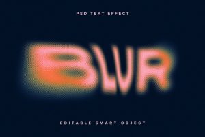 Hazy Warped PSD Text Effect