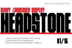 Headstone Heavy Condensed Sans Font