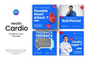 Health Cardio Instagram Post Templates