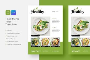 Healthy Food Menu Flyer