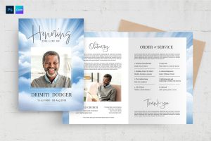 Heavenly Sky Funeral Template