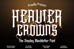 Heavier Crowns – Display Blackletter Font
