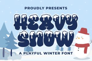 Heavy Snow a Playful Winter Font