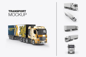 Heavy Truck Mockup