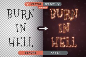 Hell Sparkle – Editable Text Effect, Font Style
