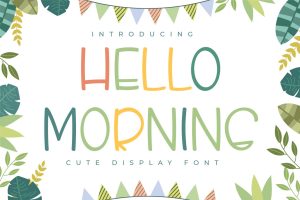 Hello Morning – Handwritten Display Font