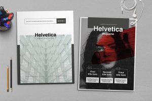 Helvetica Magazine Indesign Template