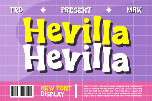 Hevilla – Y2k Display Font