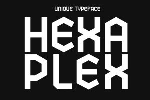 Hexaplex – Geometric Typeface