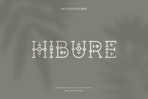 Hibure – Artdeco font