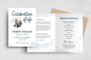 Hiker Funeral Program Template
