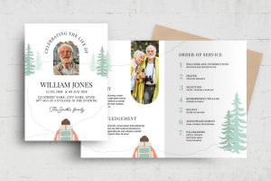 Hiking Funeral Program Template
