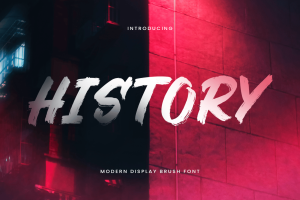 HISTORY – Brush Font
