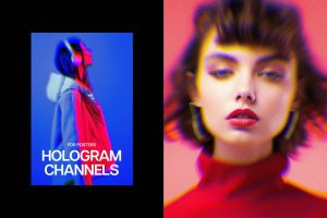 Hologram Channels Poster Effect